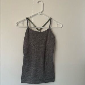 Lululemon Ivivva Grey and Green Athletic Tank Top - Long